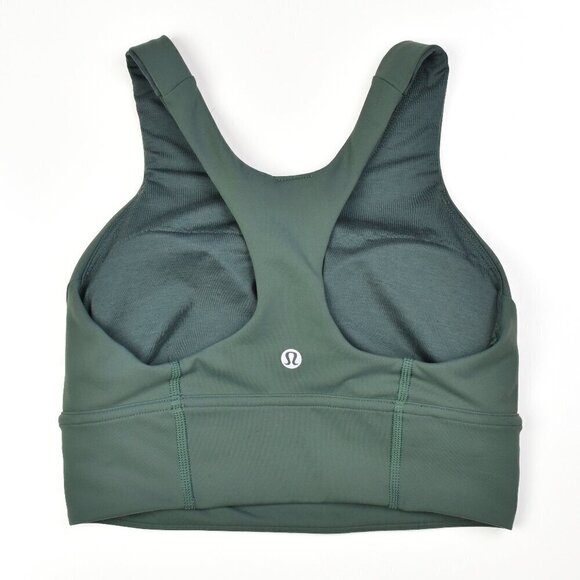 Lululemon Wunder Train Longline Bra Olive Green - 4 - Picture 3 of 6